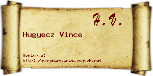 Hugyecz Vince névjegykártya